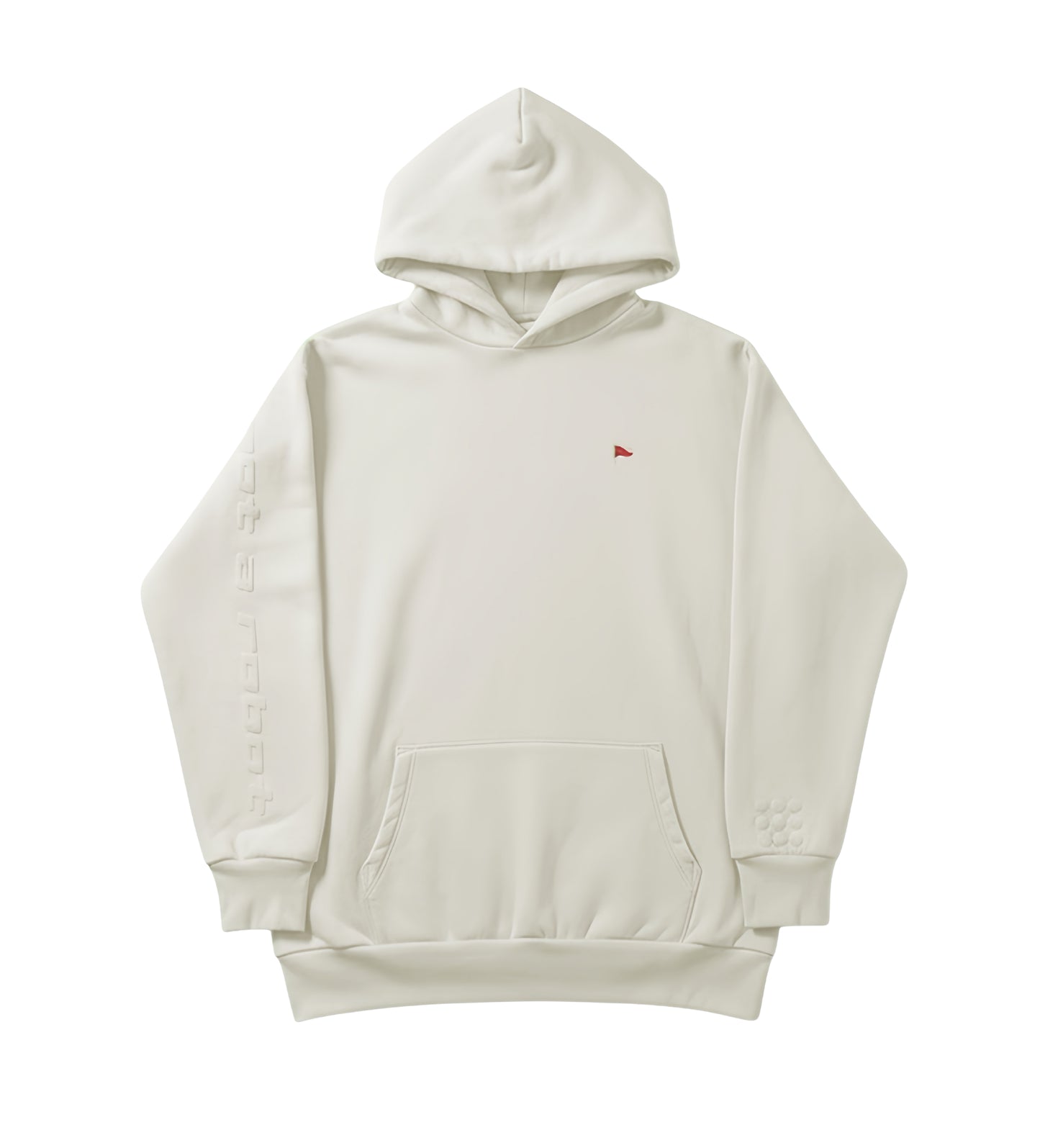 RED FLAG HOODIE MARSHMALLOW