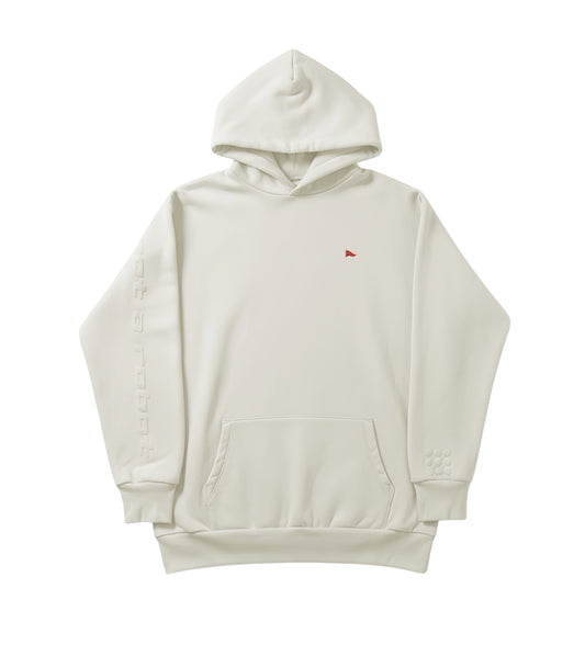 RED FLAG HOODIE MARSHMALLOW